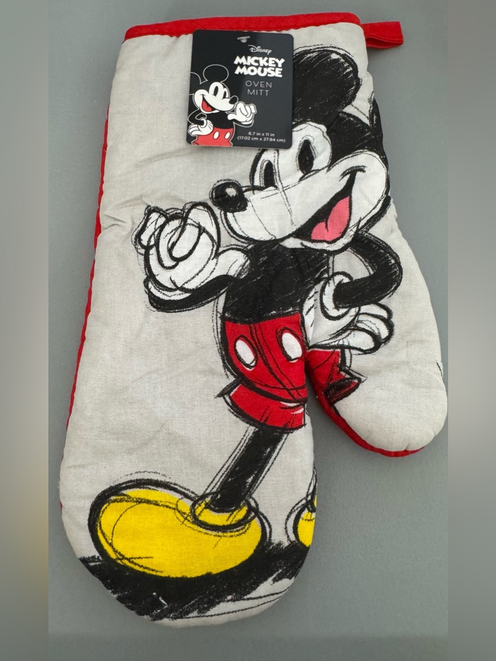 Disney Red, Yellow and Black Mickey Mouse Oven Mitt